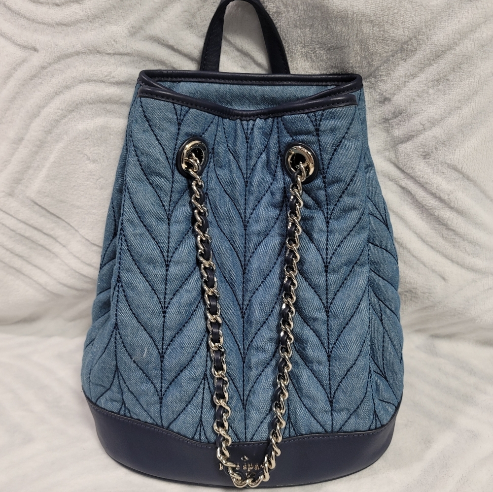 Kate Spade Briar Lane Denim Quilted Bucket Bag